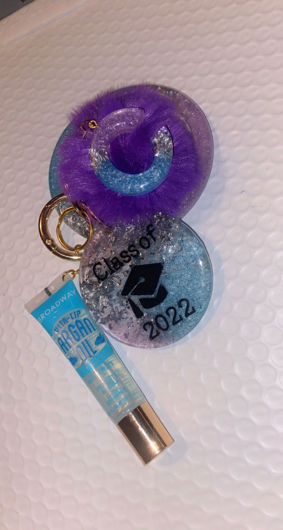 Custom Zodiac + Initial Sign Lip Gloss Keychain